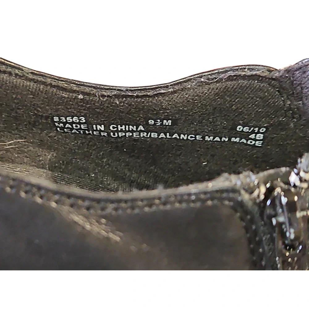 Clarks Bendables Black Leather Side Zip Heeled‎ Ankle Boots Sz 9.5